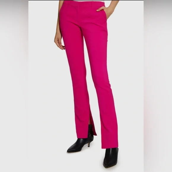 A.L.C. Javier Hot Pink Split Hem Pants Size 2 NWT